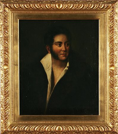 PALIZZI FILIPPO (1818 - 1899) Ritratto di gentiluomo, Olio su tela. Cm...
