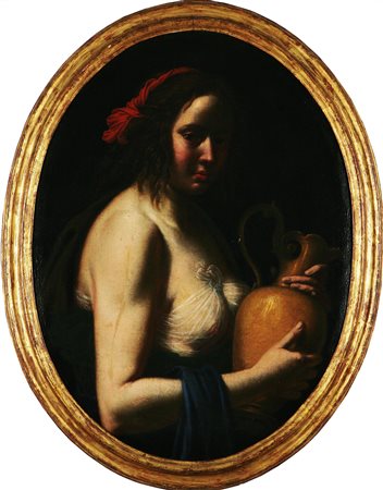 MARTINELLI GIOVANNI (1600 - 1659) Donna con brocca. Olio su tela. Cm 80x60....