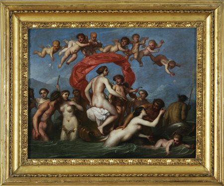 Attribuito a - TROPPA GEROLAMO (1636 - 1706) Il trionfo di Galatea, Olio su...
