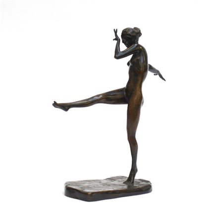 Paolo Troubetzkoy "La danzatrice" scultura in bronzo (h cm 36) Firmata alla base
