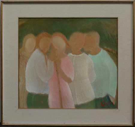 Romano Ocri "Senza titolo" 
pastello su cartone
cm 54x59
firmato in basso a dest