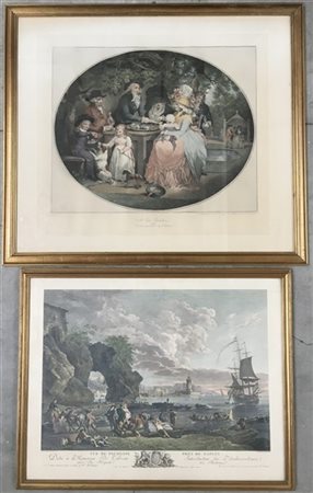 Lotto composto da quattro stampe: Franz Ertinger da A. F. van der Meulen "Paesa