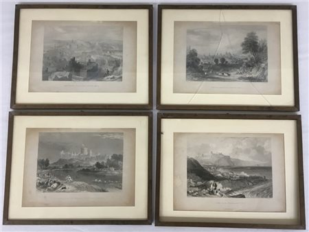 Lotto composto da quattro stampe di Thomas Abiel Prior (1809-1866) da invenzion