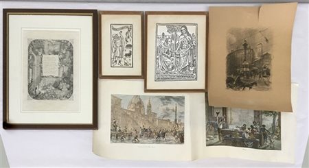 Lotto composto da: una stampa riproducente lo Sposalizio della Vergine di B. Lu