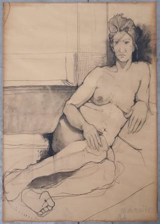 Firma indecifrata "Nudo" 1969
disegno a carboncino
cm 76x58
firmata, datata e ti