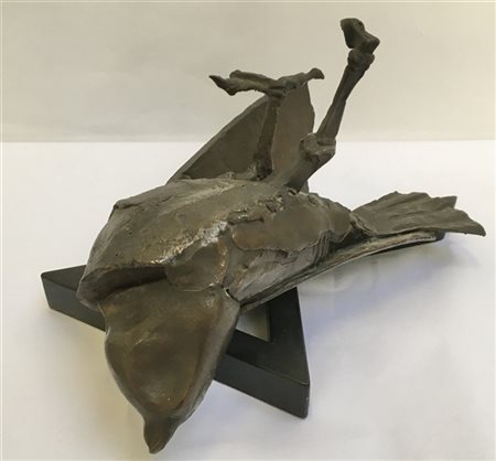 Alfeo Stanga "Uccello" 1971
scultura in bronzo su base triangolare in ferro
h cm