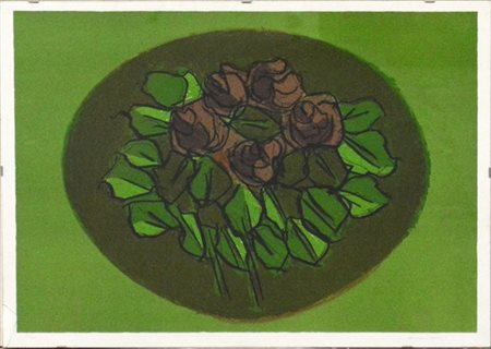 Ennio Morlotti "Senza titolo" 
litografia a colori
cm 50x70
numerata 80/100 e fi