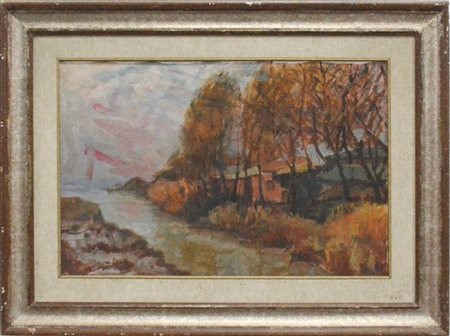 Alberto Cei "Colori di autunno" 1977
olio su tela
cm 40x60
firmato e datato in b
