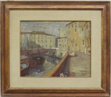 Alberto Cei "Vecchia Livorno" 1976
olio su tela
cm 39x49
firmato e datato in bas