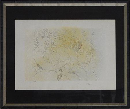 Tono Zancanaro "Senza titolo" 
litografia a colori
cm 50x70
numerata 52/125 e fi