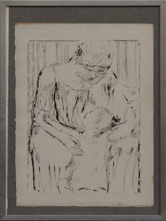 Pierre Bonnard "Senza titolo" 
acquaforte tratta dal volume "Sainte Monique"
cm