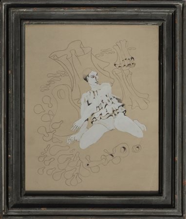 Guido Somaré (Attr.) "Senza titolo" 
tecnica mista su carta
cm 45x35
Al retro de