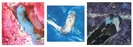 Stefano Peroli "Gemelle", "Gioia di vivere" e "Balena adriatica" 
tre dipinti ad