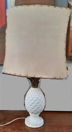 Zaccagnini Lampada da tavolo a una luce in terracotta smaltata a forma di ananas