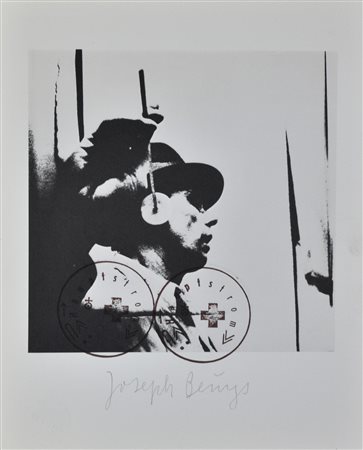 Joseph Beuys L'UDITO riproduzione fotolitografica su cartoncino, cm 30x23,5;...
