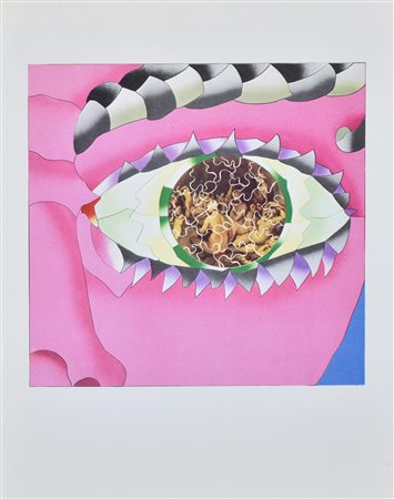 Ugo Nespolo LA VISTA riproduzione fotolitografica su cartoncino, cm 30x23,5;...