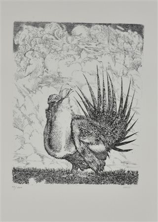 Abacuc SENZA TITOLO incisione su carta, cm 50x35 (lastra cm 31x25) esemplare...