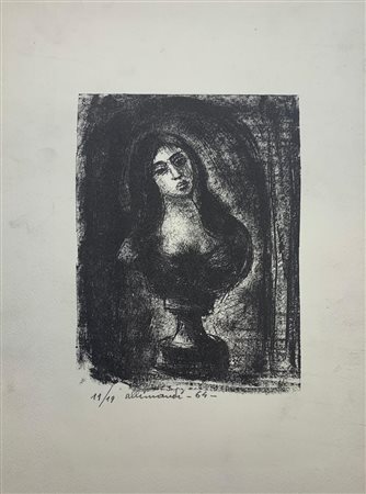 Enrico Allimandi SENZA TITOLO litografia su carta, cm 39x29,5; es. 11/19...