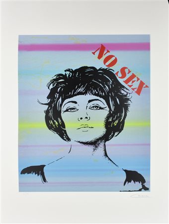 Renato Natale Chiesa NO SEX serigrafia su carta, cm 100x70; es. 91/99 firma