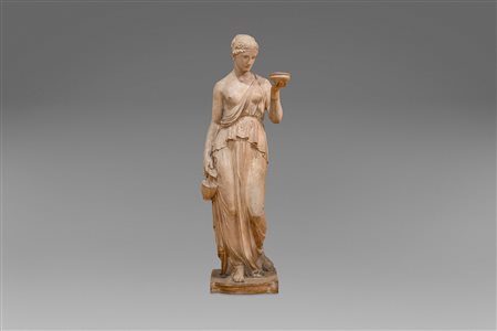 Scultura in terracotta raffigurante Ebe, secolo XIX 
