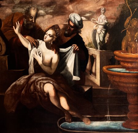 Scuola italiana, secolo XVII - Susanna e i Vecchioni