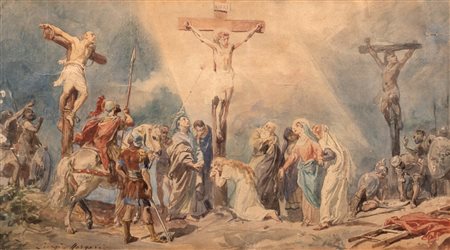 Luigi Morgari (Torino 1857-1935)  - Il Calvario