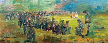 Scuola italiana, inizi secolo XX - Messa al campo sul Carso, 1915