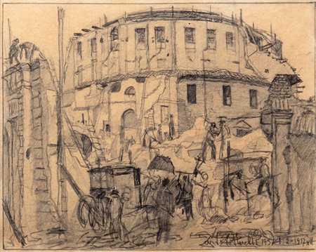 Lotto composto da un disegno e una litografia