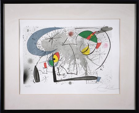 MIRO' JOAN (1893 - 1983) Senza titolo. Litografia. Cm 49,5x65. Tiratura:...