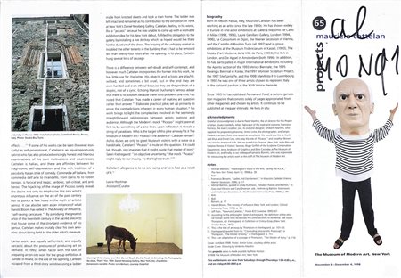 CATTELAN MAURIZIO (n. 1960) Senza titolo. Tecnica mista su carta. Cm 10,5x28....