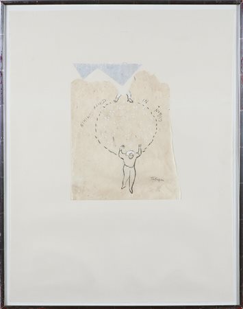 TATAFIORE ERNESTO (n. 1943) Nihil aliud in nobis. Tecnica mista e collage su...