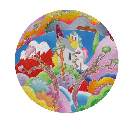 ALINARI LUCA (n. 1943) Senza titolo. Tecnica mista su tela su tavola. Cm 60....