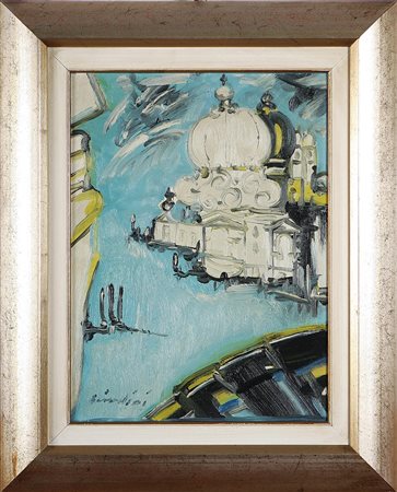 BRINDISI REMO (1918 - 1996) Venezia Olio su tela. Cm 40x30. Autentica...