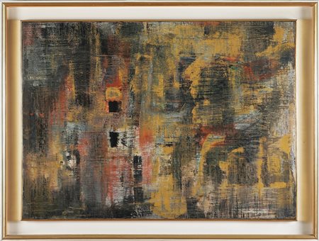 RAMPIN SAVERIO (1930 - 1992) Senza titolo. 1962. Olio su carta su tela. Cm...