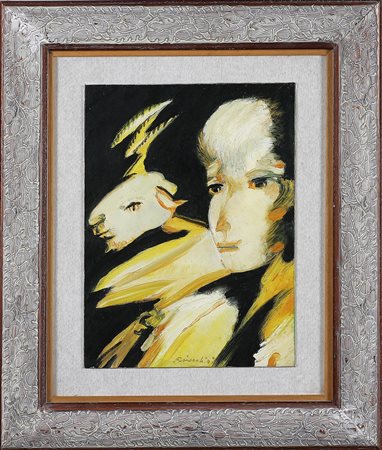 BRINDISI REMO (1918 - 1996) Pastorale. Olio su tela. Cm 40x30. Firma in basso...