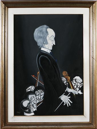 BELLODI EDOARDO (1920 - 2000) Suspense dell'inizio. 1976. Olio su tela. Cm...