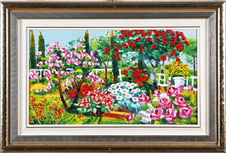 FACCINCANI ATHOS (n. 1951) Ciclo: il sole alto. Olio su tela. Cm 40x70. Al...