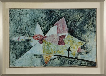 DOVA GIANNI (1925 - 1991) Senza titolo. Carta incollata su tela. Cm 50x75....