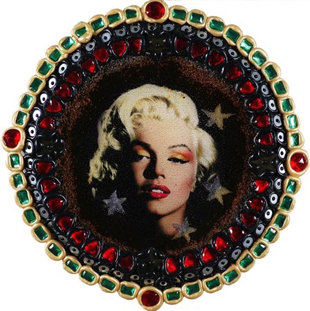 RONDA OMAR (n. 1947) Marilyn - Iron Frozen. 2011. Tecnica mista su tavola. Cm...