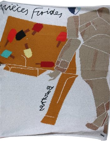 TADINI EMILIO Pieces froides. Lana. Cm 196x140. Autentica su fotografia ad...