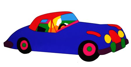 LODOLA MARCO (n. 1955) Automobile. 2012. Neon perspex e smalti. Cm 41x100x12....