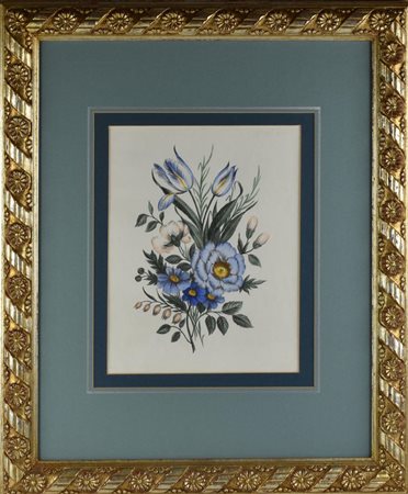 COMPOSIZIONE FLOREALE stampa su carta, cm 60x50