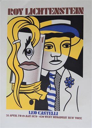Lichtenstein Roy & Castelli Leo SENZA TITOLO manifesto, cm 91x65 eseguito nel...