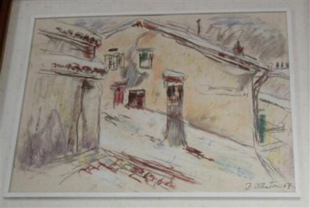 Filippo Albertoni SENZA TITOLO tecnica mista, pastelli e matita, cm 45x60...