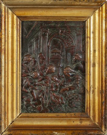 Adorazione dei pastori, placca in rame 