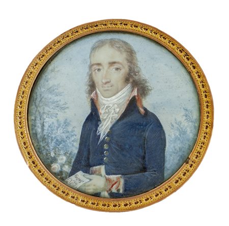 Ufficiale napoleonico, miniatura su avorio di 