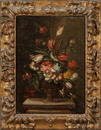 Scuola toscana sec.XVII "Natura morta in vaso", 