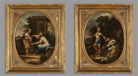 Scuola napoletana sec.XVIII "Rebecca al pozzo" e 