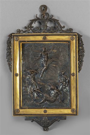 Placca in argento e argento vermeille 