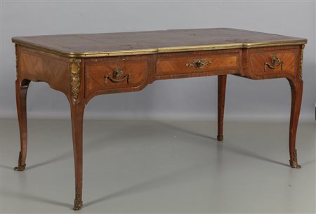 Scrivania Napoleone III impiallacciata in 